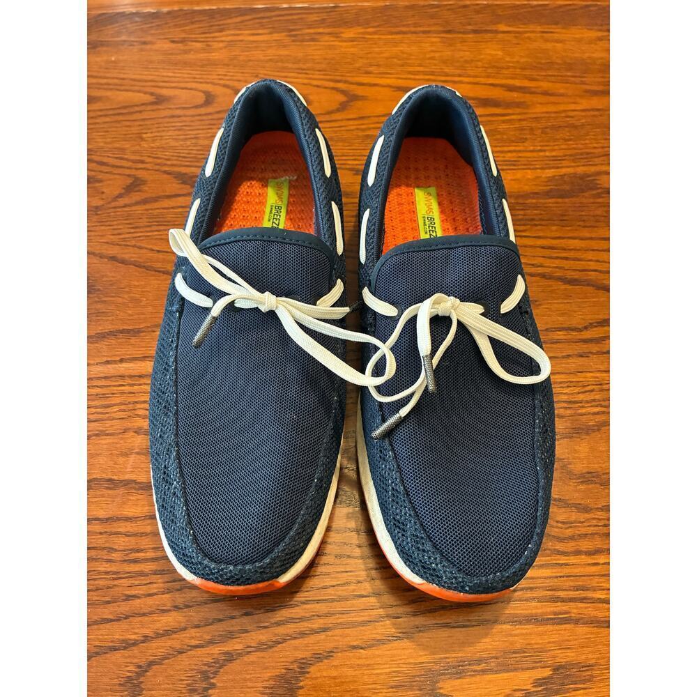 Swims Breeze Leap Laser Lace Loafer Slip On Navy Blue Men's Size 7